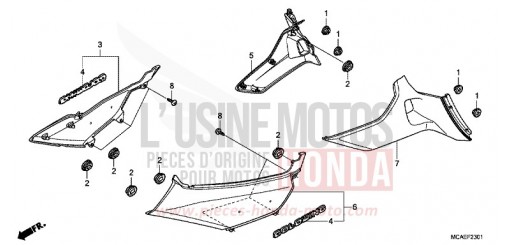 COUVERCLE LATERAL (GL1800C/D/E/F/G/H) GL1800G de 2016
